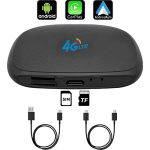 ANDROID13 Ai Box 3in1 8gb-Ram 128GB-ROM Lte + Hareket Halinde Video Izleme+Simkart+Carplay+Androidauto+Netflix+Youtube+Google Play Store +32GB Sd Kart