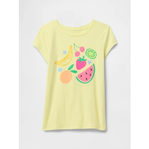 Kız Çocuk Sarı Grafik T-Shirt