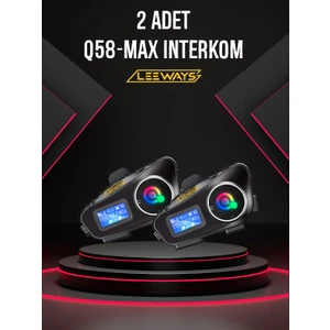 2 Adet Q58 Max 500M Telsiz Mesafeli Motosiklet Kaskı Interkom Çift Sürücü Iletişimi Mp3 Fm Radyo