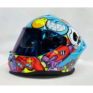Sw 867 Gamer Gloss Renkli Camlı Iç Güneş Vizörlü Kapalı Kask