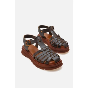 Corridor Italy - Günlük Kadın  Deri Sandalet