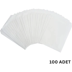 Kraft Körüklü Beyaz Yağlı Kese, V Taban Butik Hediye Paketi, Ambalaj Kağıt Poşeti, 100 Adet, 15X33CM