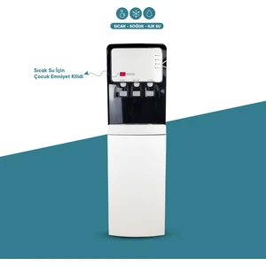 İdeal Mağaza Pompalı Tam Boy Arıtmalı Sebil Sıcak Soğuk Ilık 3 Musluklu Tam Boy Arıtmalı Sebil - Siyah Beyaz Renk Ideal Mağaza