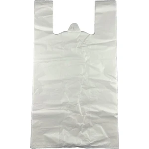Kalın Beyaz Poşet Jumbo Boy 50X90CM Hışır Atlet Poşet Market Manav, Kurban Poşeti Çöp Poşeti