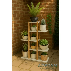 Modern 5 Katlı Saksılık Çiçeklik – Çok Katlı Bitki Standı Dekoratif Raf (Salon, Balkon, Ofis Uyumlu)