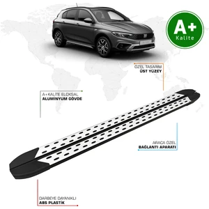 Fiat Egea Cross Yan Basamak Marşpiyel Koruma 2020 Model ve Sonrası Dotline Gri