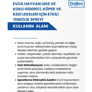 Evcil Hayvan Leke ve Koku Giderici, Köpek ve Kedi Lekeleri İçin Etkili Temizlik Spreyi 750 ml