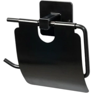Yapışkanlı Banyo Siyah Kapaklı Kağıtlık Tuvalet Kağıtlık