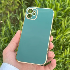 Apple iPhone 11 Kılıf Kenar Detaylı Yumuşak Parlak Silikon