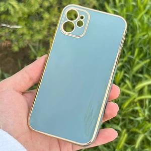 iPhone 11 Kılıf Kenar Detaylı Yumuşak Parlak Silikon