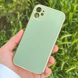 Apple iPhone 11 Kılıf Kenar Detaylı Yumuşak Parlak Silikon