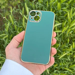 Apple iPhone 14 Kılıf Kenar Detaylı Yumuşak Parlak Silikon