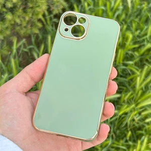 Apple iPhone 14 Kılıf Kenar Detaylı Yumuşak Parlak Silikon
