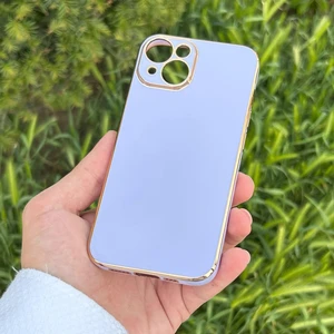 Apple iPhone 14 Kılıf Kenar Detaylı Yumuşak Parlak Silikon