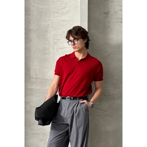 Erkek Oversize Pamuklu Polo Yaka Triko T-Shirt