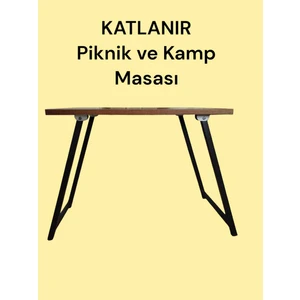 Steel Design Metal Ayaklı Katlanır Kamp Balkon Bahçe Piknik Masa Sehpa
