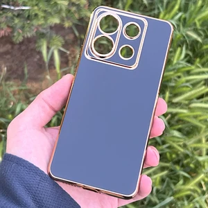 Xiaomi Redmi Note 13 Pro 5g Kılıf Kenar Detaylı Yumuşak Parlak Silikon