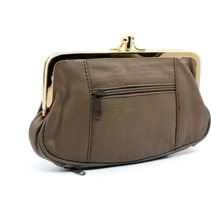 Fhd Bags Kadın Siyah  Deri Bozuk ve Kağıt Para 6 Bölmeli Astarlı ve Fermuarlı Cüzdan