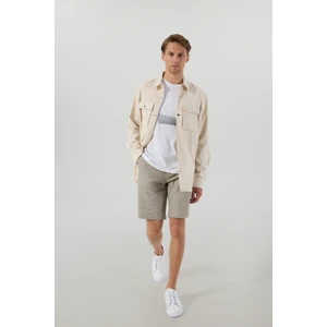 Haki Erkek Basic Balıksırtı Şort PBF4SM-SHT5034