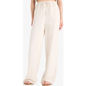 Wide Leg Cepli Yüksek Bel Standart Boy Keten Karışımlı Pantolon F5024AX25SP