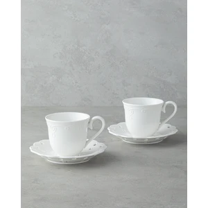 English Home Elodie Porselen 4 Parça 2 Kişilik Çay Fincanı Takımı 180 ml Beyaz
