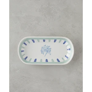 English Home Mariscopia Seramik Kayık Tabak 25 cm Mavi-Yeşil