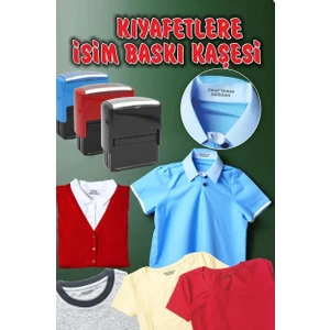 Kıyafetlere Isim Baskı Kaşesi / Kıyafet Kaşesi / Kumaş Elbise Kaşesi