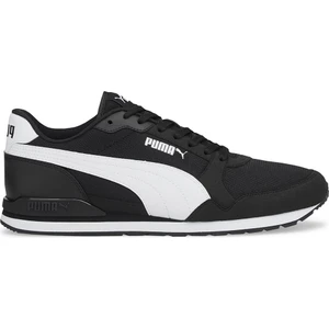 St Runner V3 Mesh 384640 01 Erkek Siyah-Beyaz Günlük Spor Ay