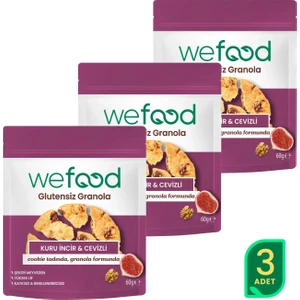 Glutensiz Granola Kuru İncir & Cevizli 60 gr 3'Lü