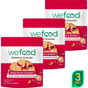 Glutensiz Granola Bites Kırmızı Meyve & Bademli 60 gr 3'lü
