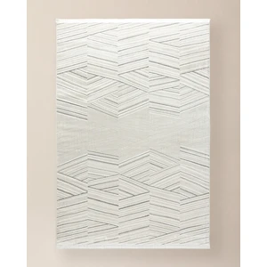 Madame Coco Annot Halı - Beyaz/Gri - 80x300 cm