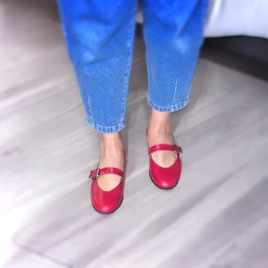 Neve Shoes Kırmızı  Deri Babet