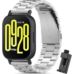 Xiaomi Redmi Watch 5 Active / Watch 5 Lite Uyumlu Paslanmaz Çelik Klipsli Saat Kordon ve Kısaltıcı