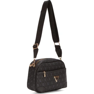 Kadın Monogram Desenli Uzun Askılı Çapraz Omuz Çantası - Kahverengi – Newpolo228