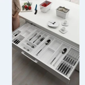 Çekmece içi kaşıklık ve Bıçaklık Beyaz, 114x48 Yandan ve Boydan 4,5 cm kesilebilir