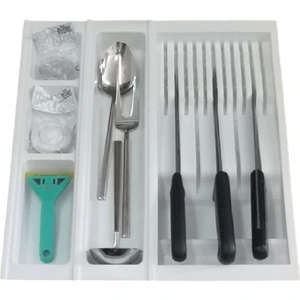 Çekmece İçi Bıçaklık, Kepçelik ve Kaşıklık Düzenleyici Beyaz 41x48 cm (Boydan 4,5 cm kesilebilir)