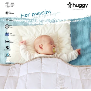 %100 Yeni Zelenda Kuzu Yünü %100 Pamuk Kumaş 75X125 Bebek Yorganı