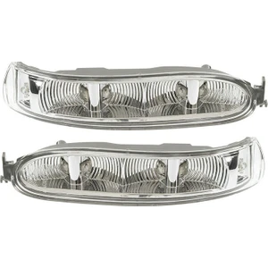 Araba LED Sol + Sağ Çift Dönüş Sinyali Işık Yan Ayna Lambası Mercedes Benz W209 Clk 2002-2009 (Yurt Dışından)