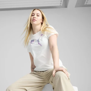 68508102 Graphics Floral Cat Logo Tee Kadın Spor Tişört