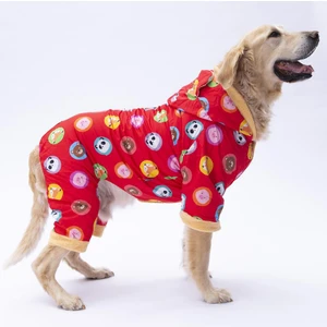 Kırmızı Animals Büyük Köpek Mont Büyük Irk Yağmurluk Köpek Kıyafeti