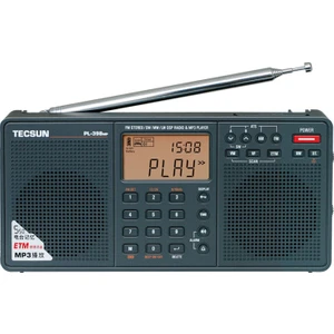 PL-398MP Dijital Radyo Taşınabilir Kısa Dalga Alıcısı Fm Stereo Sw Mw Lw Dsp World Band Çalar Saat Radyo & Mp3 Çalar Saat & Şebeke ve Pille Çalışır ve Çift Hoparlör, Siyah