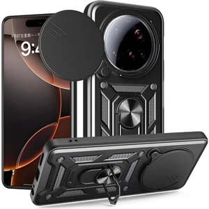 M.TK Moveteck Xiaomi Mi 15 Ultra Kılıf Kamera Korumalı Sürgülü Dönebilen Yüzüklü Armor Military Tank Kızaklı Kapak