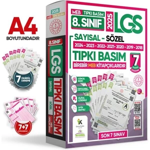 İnformal Yayınları 2025 8.Sınıf LGS Tıpkı Basım Çıkmış Soru 7+7 Deneme Paketi (Say+Söz) Türkiye Geneli Dijital Çözümlü