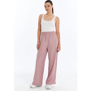 Kadın Pantolon Keten Karışımlı Beli Lastikli Kırışmaz Kumaş Pantolon Keten-Pantolon