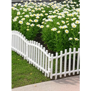 Büyük Boy Çift Yönlü Beyaz Yüksek Plastik Bahçe Çit