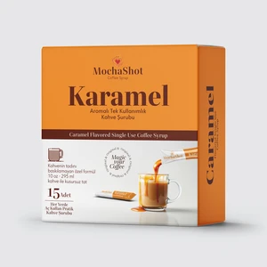 Mochashot Karamel Aromalı Tek Kullanımlık Kahve Şurubu 20  ml x 15 Adet