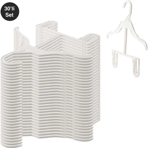 30 Adet Beyaz  Bebek Takım Askısı