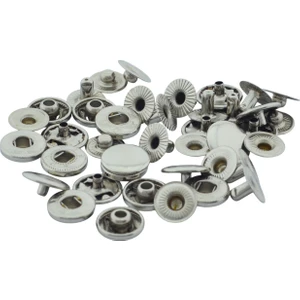 13MM 10 Adet Nikel Gümüş Renk Çıt Çıt Set