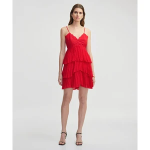 Kırışık Efektli Askılı Elbise IS1250002377034