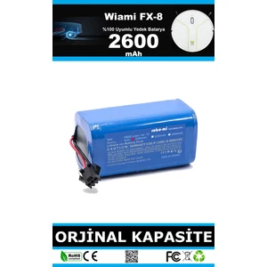 Wiami Fx8 Uyumlu Batarya 2600MAH Pil Robot Süpürge Bataryası